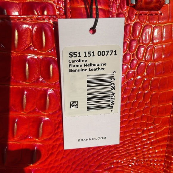 Brahmin Caroline in Flame Melbourne leather - Picture 7 of 10